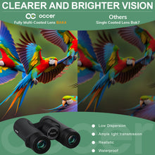 Load image into Gallery viewer, occer 10x42 Professional Binoculars Adults, Easy Focus Compact Binoculars with Shoulder Strap Carrying Bag, Waterproof Premium Optics Binocular Perfect for Hunting Cruise Ship