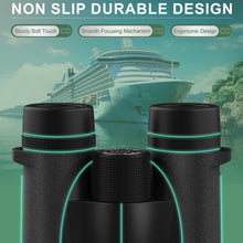 Load image into Gallery viewer, occer 10x42 Professional Binoculars Adults, Easy Focus Compact Binoculars with Shoulder Strap Carrying Bag, Waterproof Premium Optics Binocular Perfect for Hunting Cruise Ship