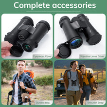 Load image into Gallery viewer, occer 10x42 Professional Binoculars Adults, Easy Focus Compact Binoculars with Shoulder Strap Carrying Bag, Waterproof Premium Optics Binocular Perfect for Hunting Cruise Ship