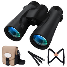 Load image into Gallery viewer, occer 10x42 Professional Binoculars Adults, Easy Focus Compact Binoculars with Shoulder Strap Carrying Bag, Waterproof Premium Optics Binocular Perfect for Hunting Cruise Ship
