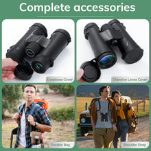 Load image into Gallery viewer, occer 10x42 Professional Binoculars Adults, Easy Focus Compact Binoculars with Shoulder Strap Carrying Bag, Waterproof Premium Optics Binocular Perfect for Hunting Cruise Ship
