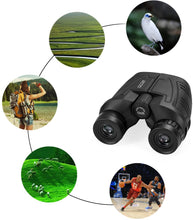 Load image into Gallery viewer, Occer 12x25 Compact Binoculars with Low Light Vision, Large Eyepiece Waterproof Binocular for Adults &amp; Kids,High Power Easy Focus Binoculars for Bird Watching,Outdoor Hunting,Travel,Sightseeing
